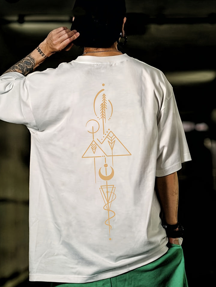 David | Minimalistisch Geometrisch T-shirt voor Mannen
