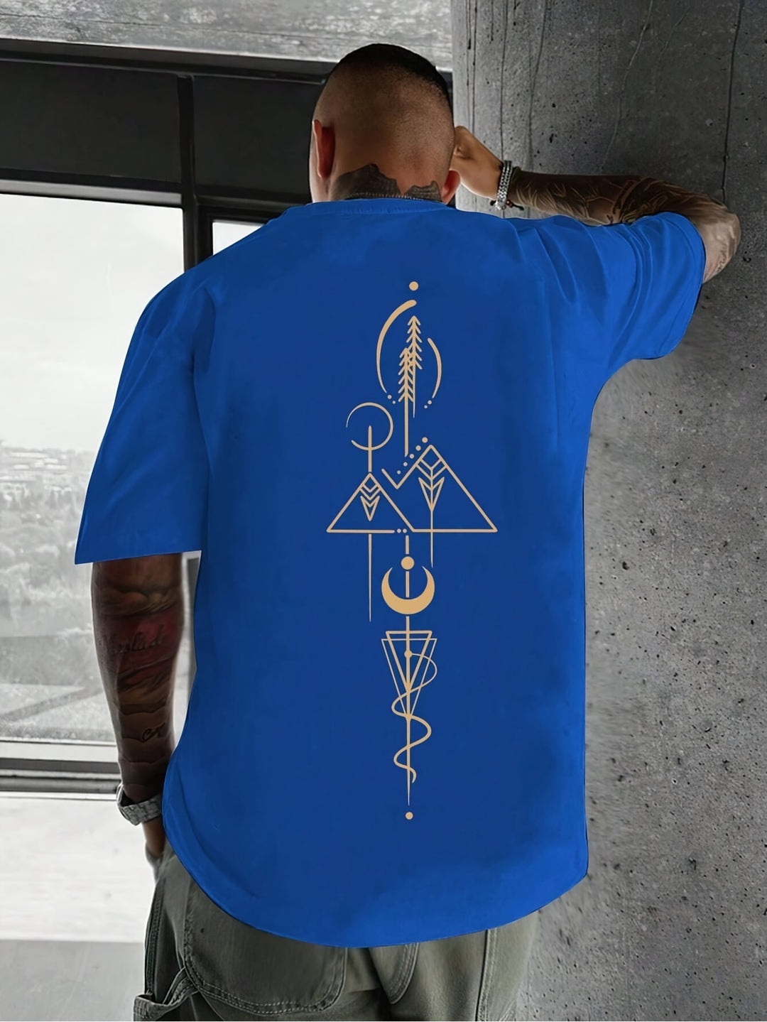 David | Minimalistisch Geometrisch T-shirt voor Mannen
