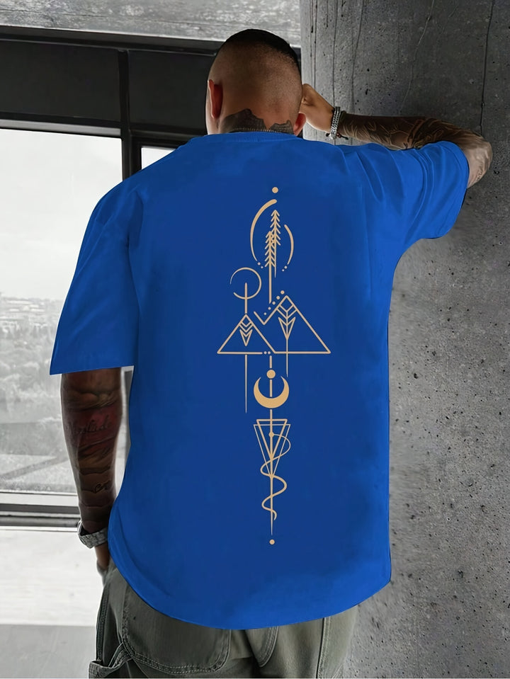 David | Minimalistisch Geometrisch T-shirt voor Mannen