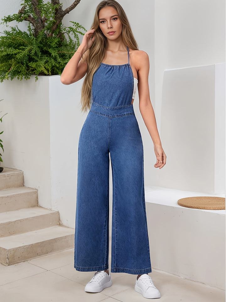 Debbie | Trendy Denim Jumpsuit met Verstelbare Bandjes
