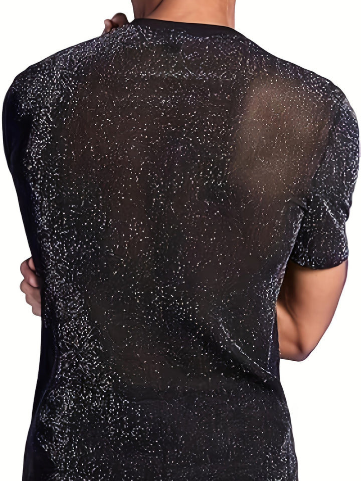 Dennis | Sexy Semi-Eronde Hals T-shirt voor Mannen