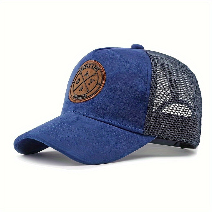 Derek | Stijlvolle Trucker Cap met Mesh en Vintage Embleem