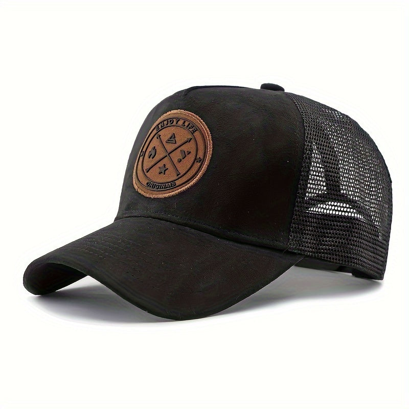 Derek | Stijlvolle Trucker Cap met Mesh en Vintage Embleem