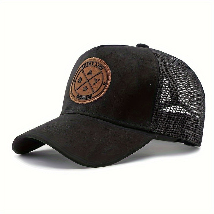 Derek | Stijlvolle Trucker Cap met Mesh en Vintage Embleem