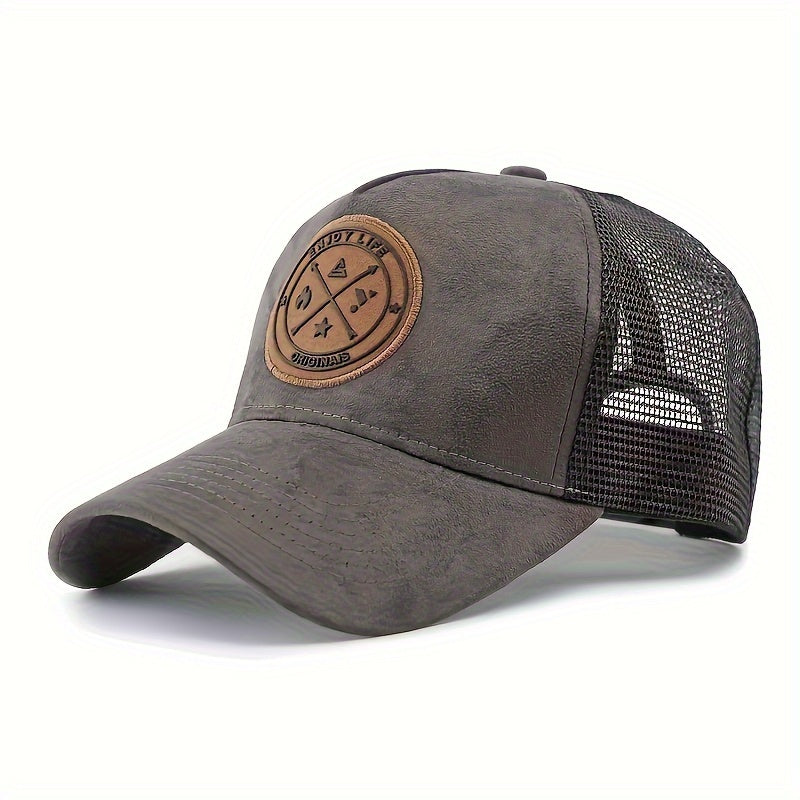 Derek | Stijlvolle Trucker Cap met Mesh en Vintage Embleem