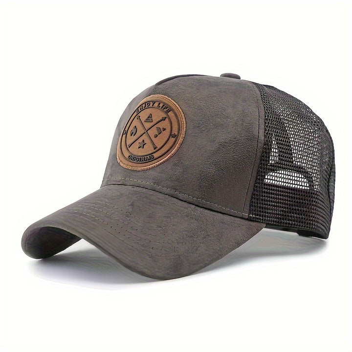 Derek | Stijlvolle Trucker Cap met Mesh en Vintage Embleem