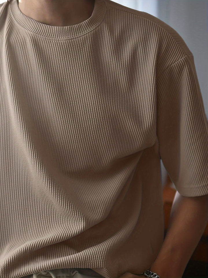 Desmond | Stijlvol Ribbed T-shirt voor Mannen