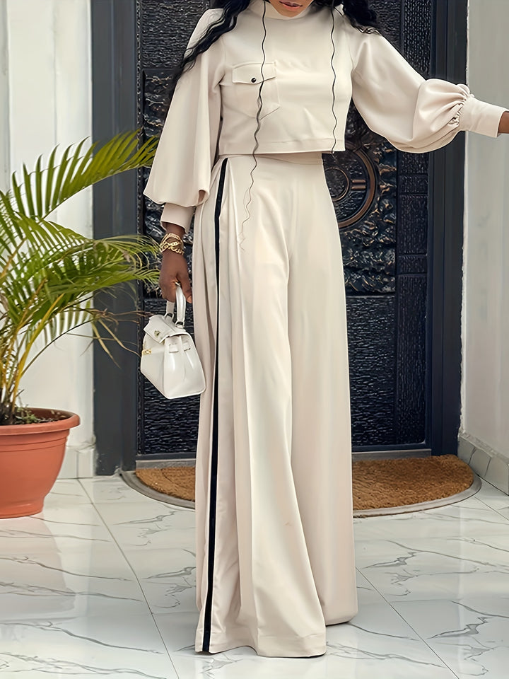 Dianna | Stijlvolle High-Neck Broekpak Set
