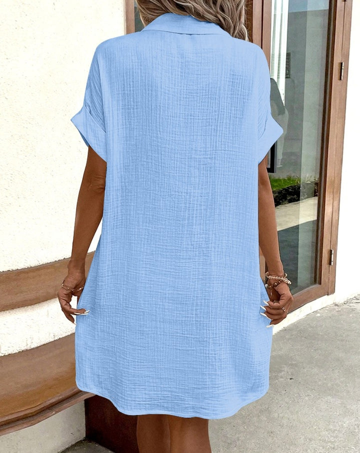 Dina | Stijlvolle Casual Shirtjurk met Knoopsluiting
