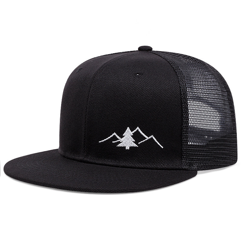 Dion | Stijlvolle Trucker Cap met Geborduurde Bergprint