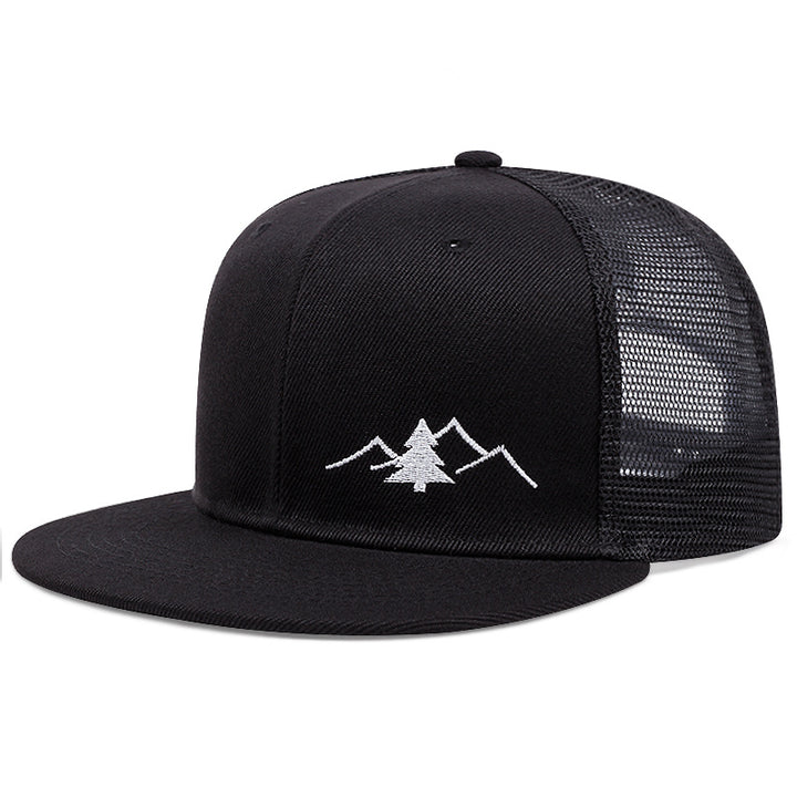 Dion | Stijlvolle Trucker Cap met Geborduurde Bergprint