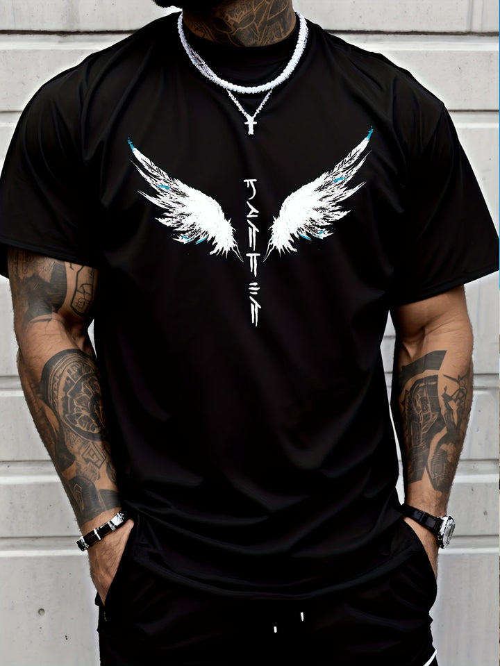 Dominic | Trendy T-shirt met Vleugelprint