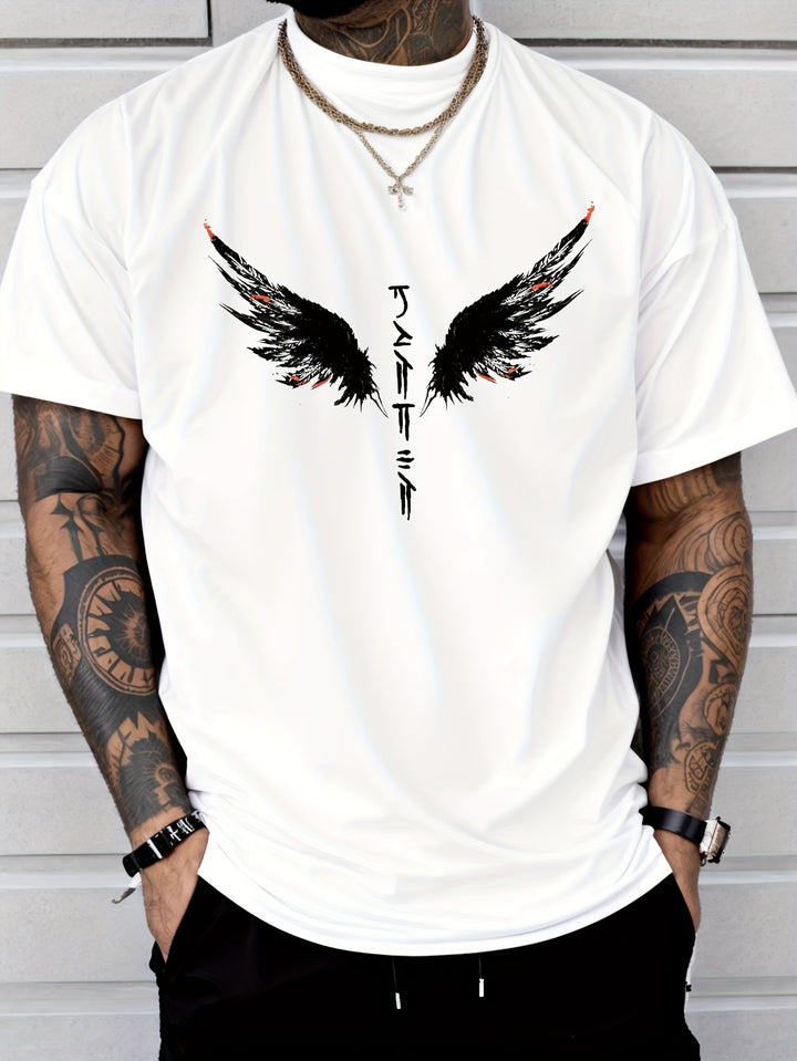 Dominic | Trendy T-shirt met Vleugelprint