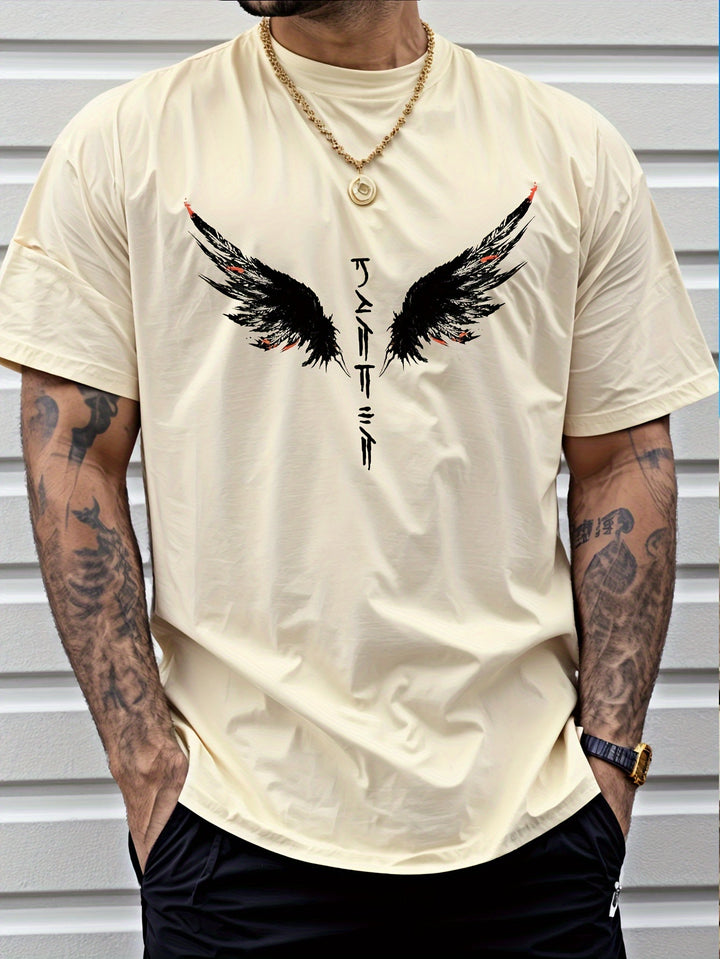 Dominic | Trendy T-shirt met Vleugelprint