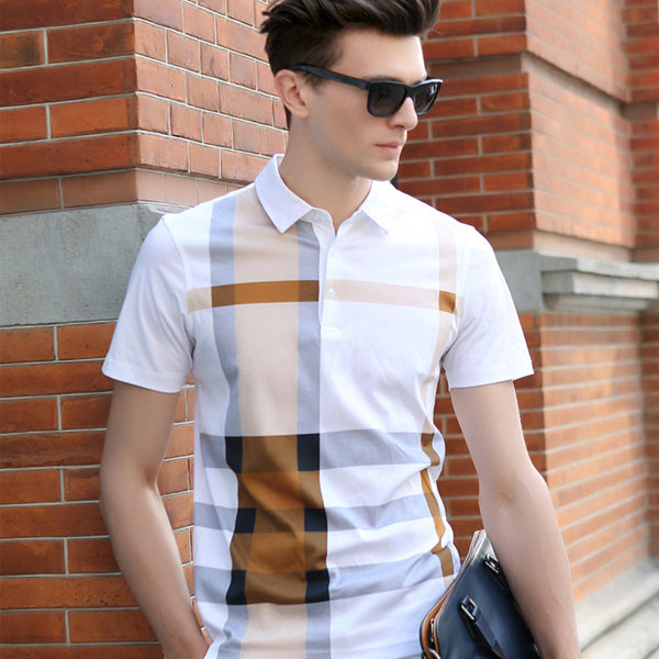 Donald | Heren Business Casual Streeppolo in Britse Stijl