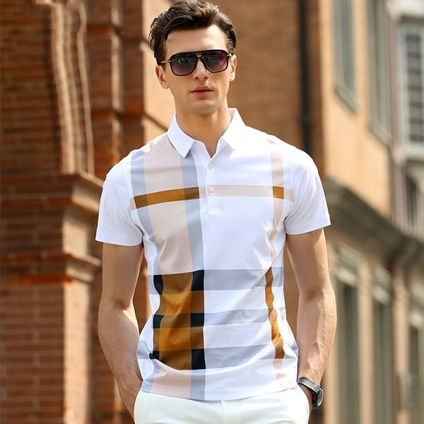 Donald | Heren Business Casual Streeppolo in Britse Stijl