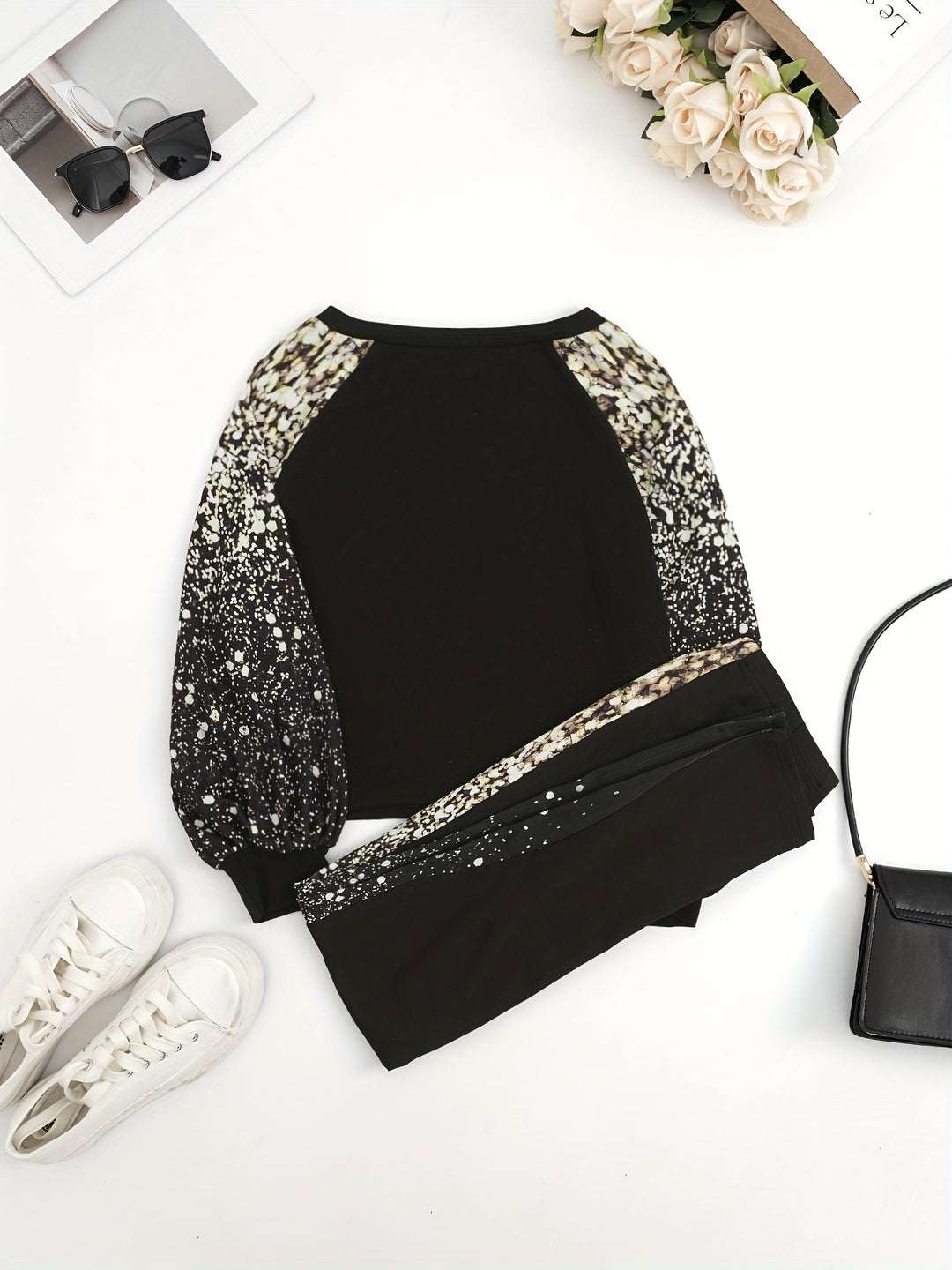 Doutzen | Trendy Tweedelig Set met Elegante Print voor Dames
