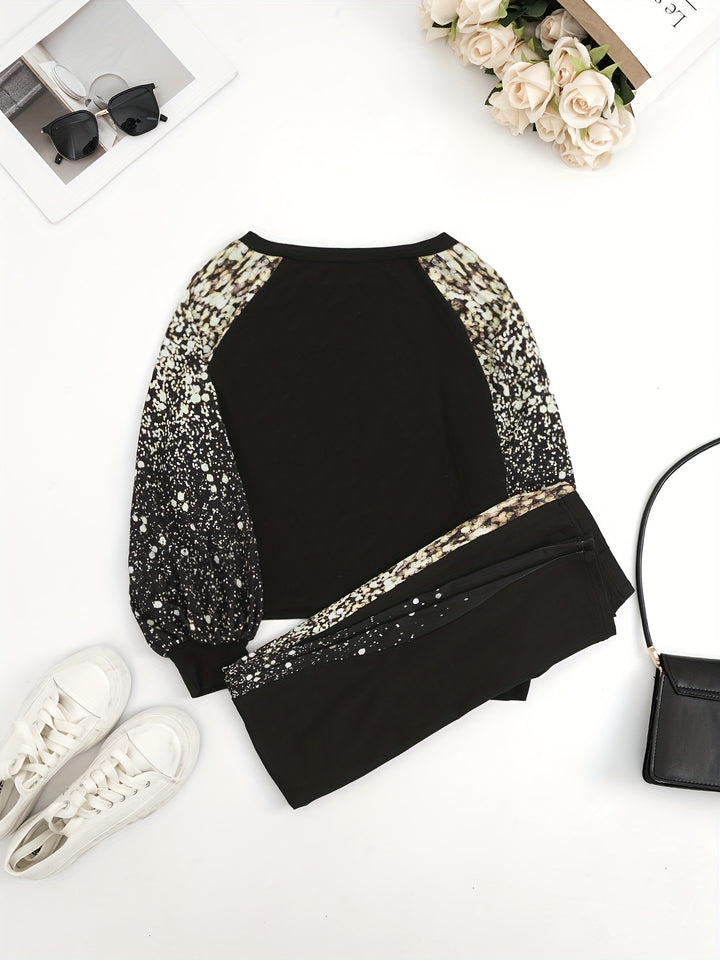 Doutzen | Trendy Tweedelig Set met Elegante Print voor Dames