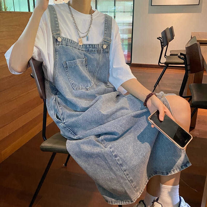 Eliza | Trendy Denim Overall Jurk Voor Vrouwen