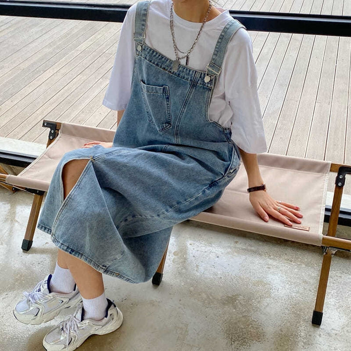 Eliza | Trendy Denim Overall Jurk Voor Vrouwen
