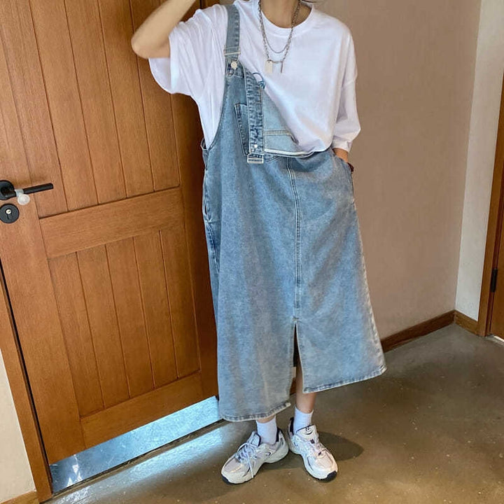 Eliza | Trendy Denim Overall Jurk Voor Vrouwen