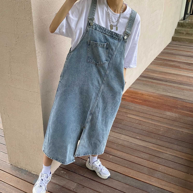 Eliza | Trendy Denim Overall Jurk Voor Vrouwen