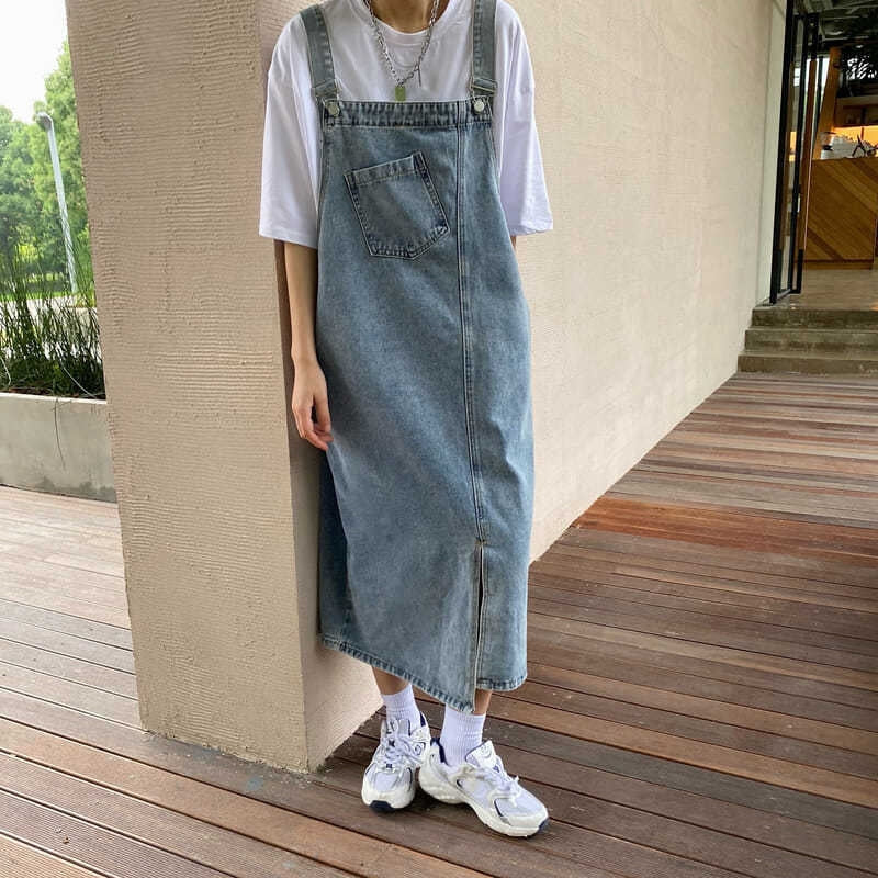Eliza | Trendy Denim Overall Jurk Voor Vrouwen