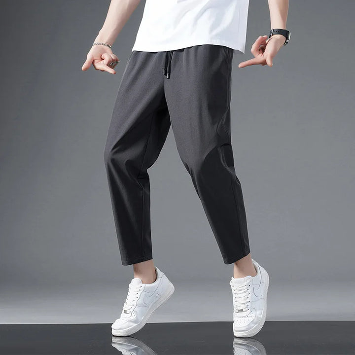 Enzo - | Zomer Ijs Zijde Crop Broek voor Heren