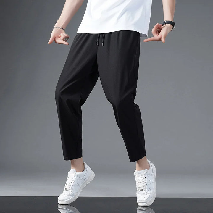 Enzo - | Zomer Ijs Zijde Crop Broek voor Heren