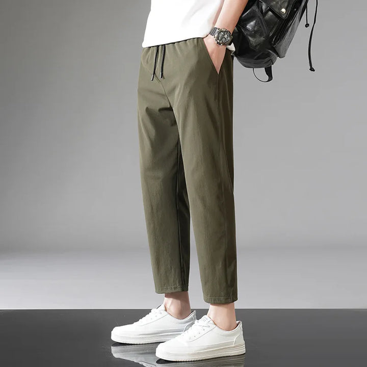 Enzo - | Zomer Ijs Zijde Crop Broek voor Heren