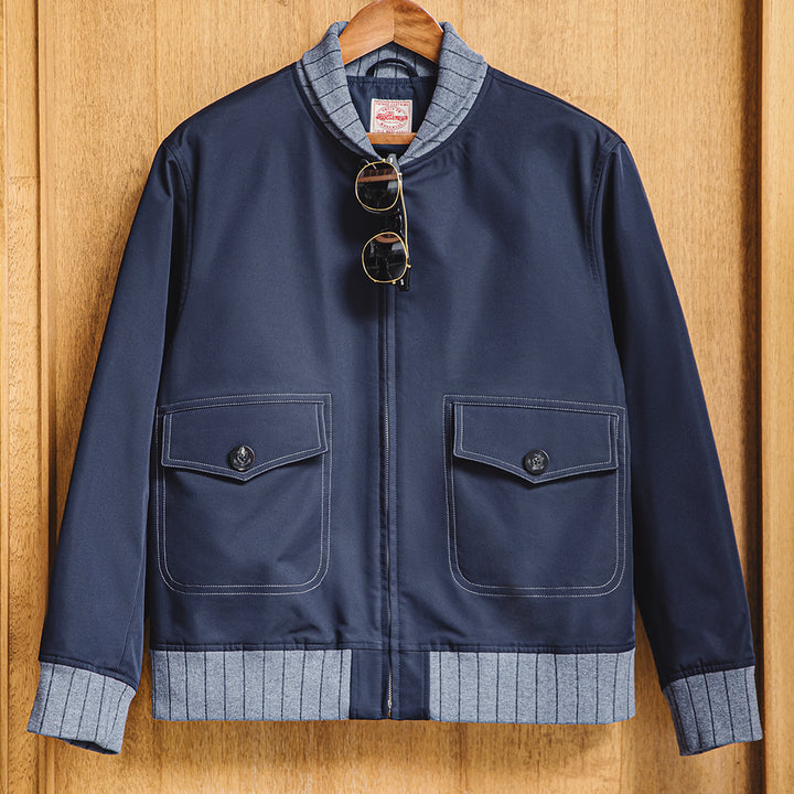 Erwin | Stijlvolle Retro Flight Jas met Contrasterende Details voor Mannen