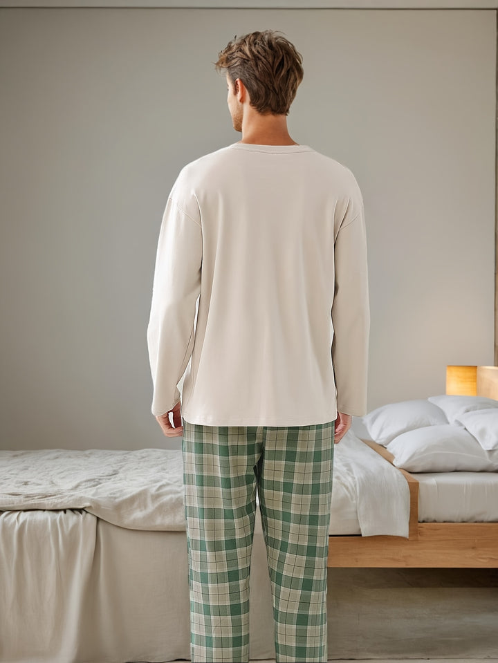 Ethan | 2-delige pyjamaset met ruitpatroon en losse pasvorm