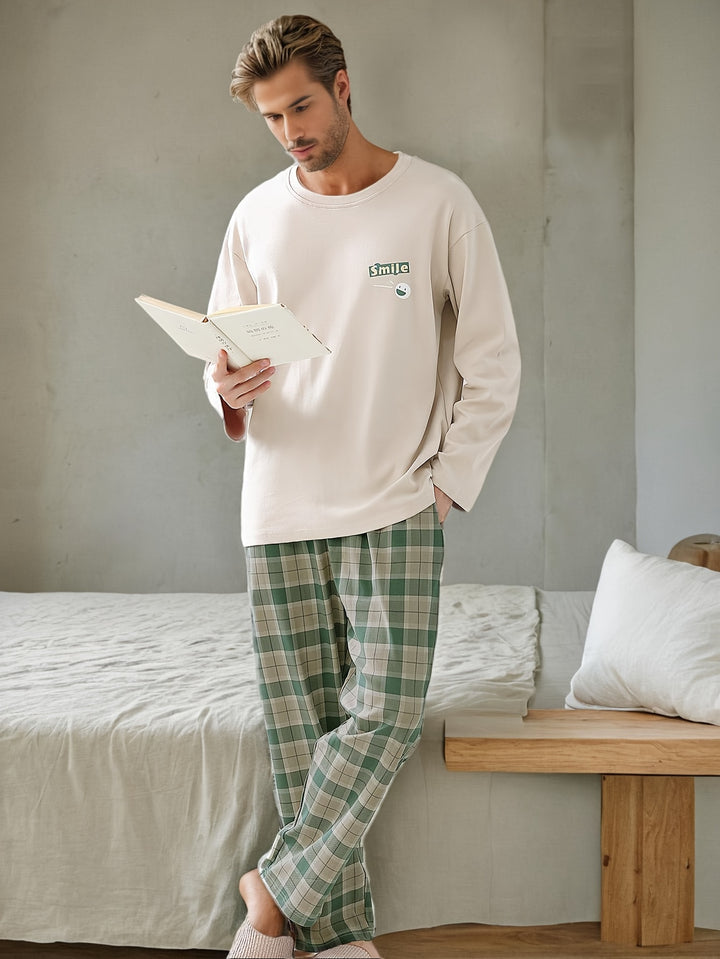 Ethan | 2-delige pyjamaset met ruitpatroon en losse pasvorm