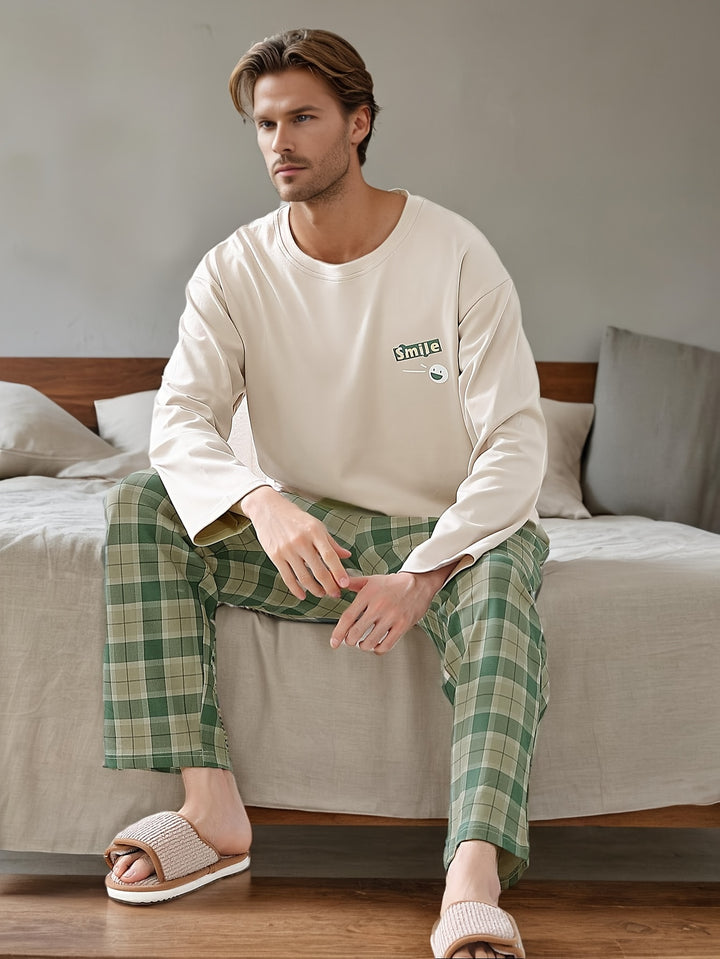 Ethan | 2-delige pyjamaset met ruitpatroon en losse pasvorm