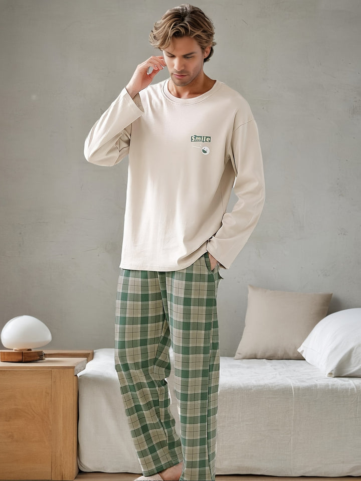 Ethan | 2-delige pyjamaset met ruitpatroon en losse pasvorm
