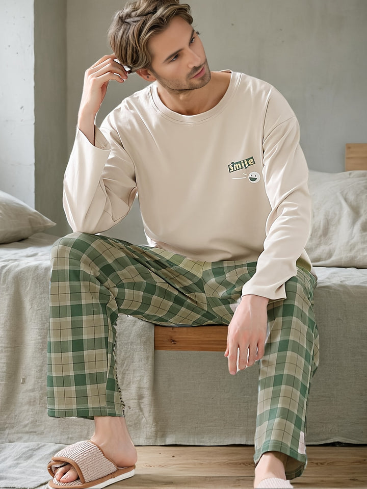 Ethan | 2-delige pyjamaset met ruitpatroon en losse pasvorm
