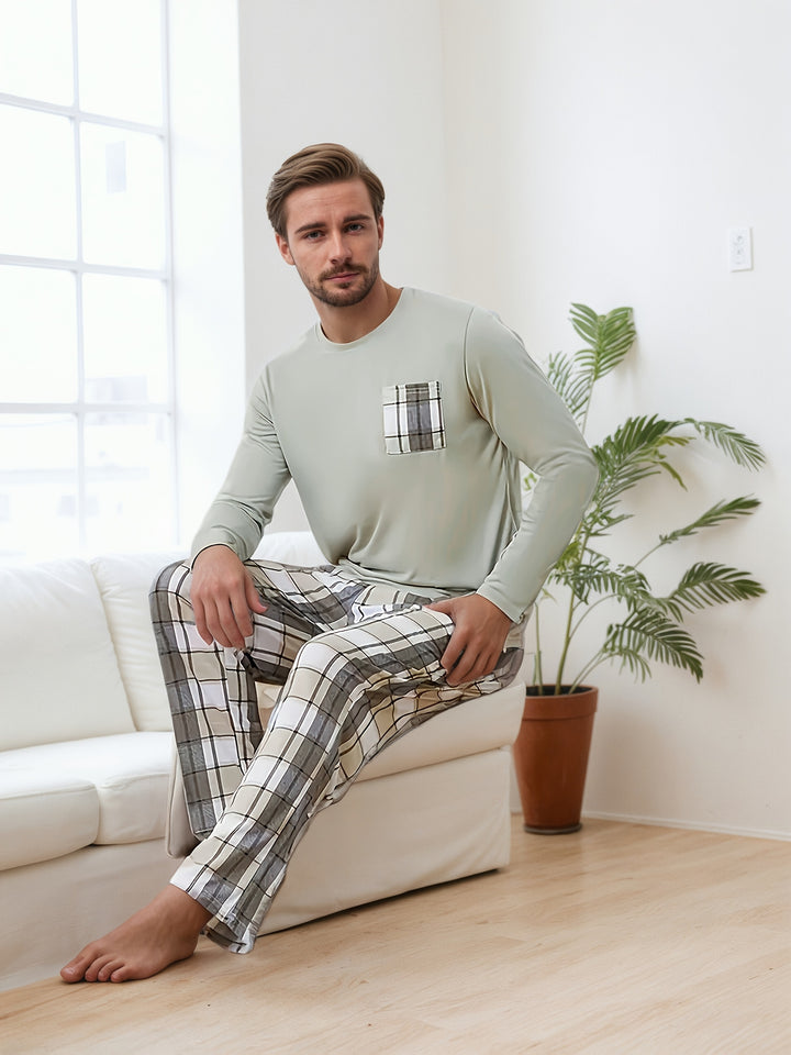 Evan | Comfortabele Geometrische Pyjama Set voor Alle Seizoenen