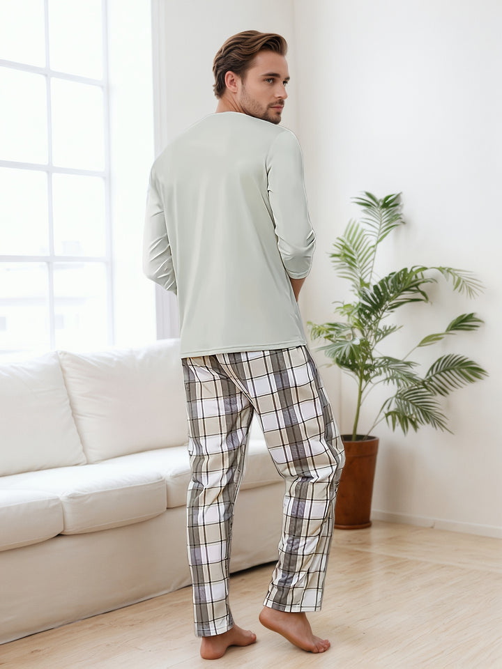Evan | Comfortabele Geometrische Pyjama Set voor Alle Seizoenen