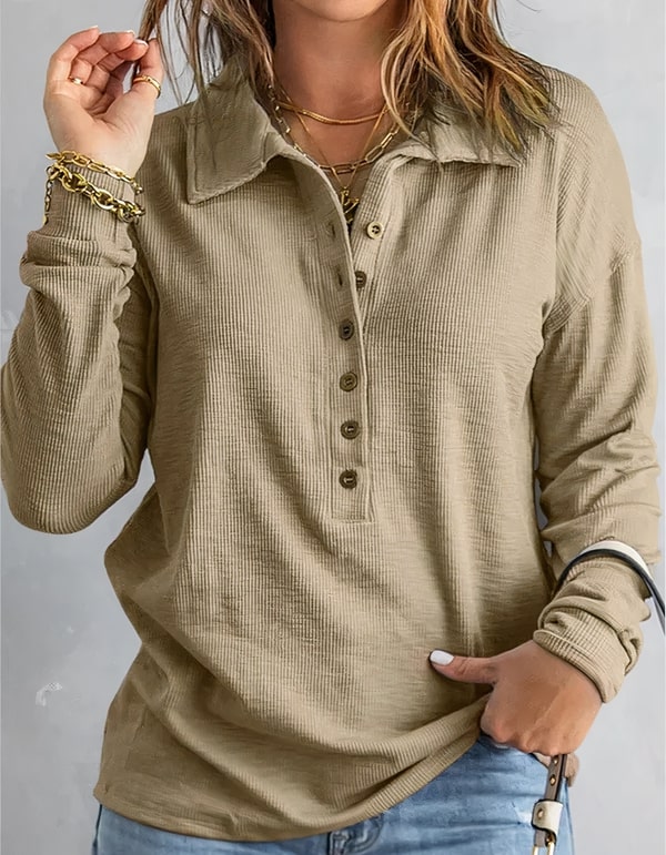 Evelyn | Stijlvolle Blouse met Knopen voor Dames