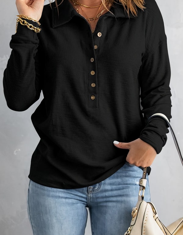 Evelyn | Stijlvolle Blouse met Knopen voor Dames