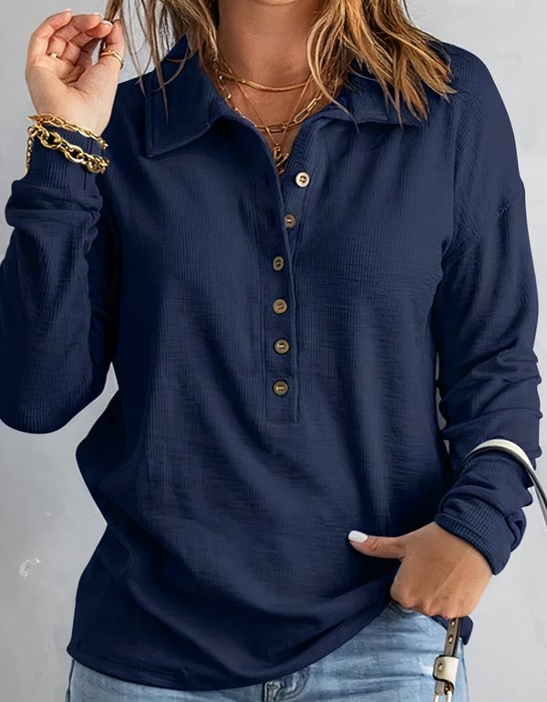 Evelyn | Stijlvolle Blouse met Knopen voor Dames