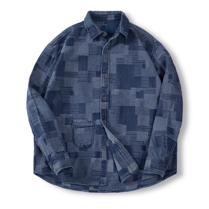 Faas | Retro Patchwork Overhemd met Uniek Design voor Mannen
