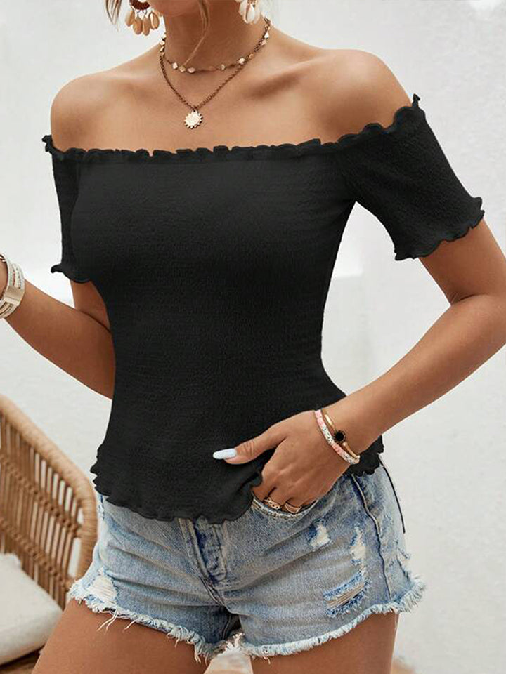 Faith | Elegante Off-Shoulder Top met Charmante Ruches