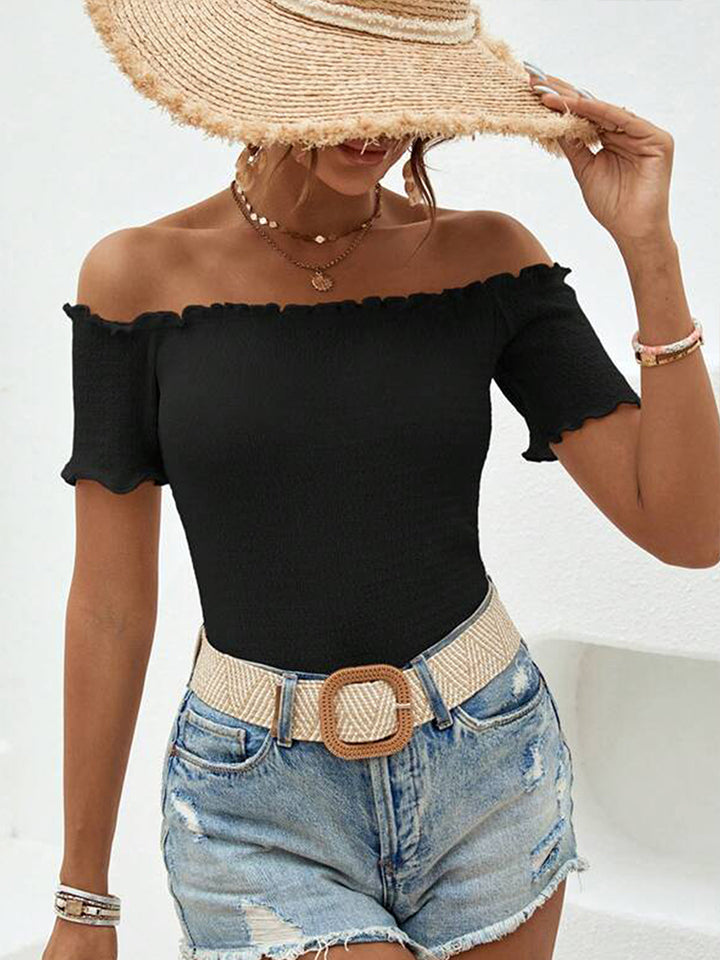 Faith | Elegante Off-Shoulder Top met Charmante Ruches