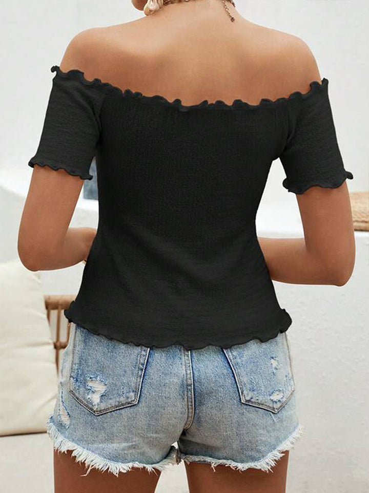 Faith | Elegante Off-Shoulder Top met Charmante Ruches