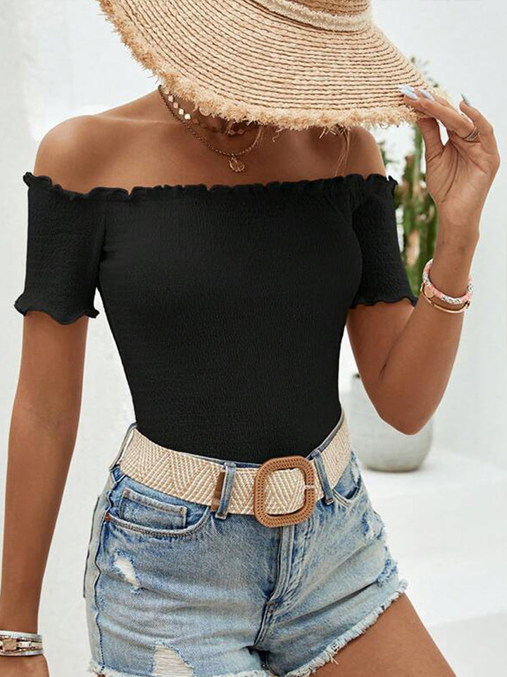 Faith | Elegante Off-Shoulder Top met Charmante Ruches