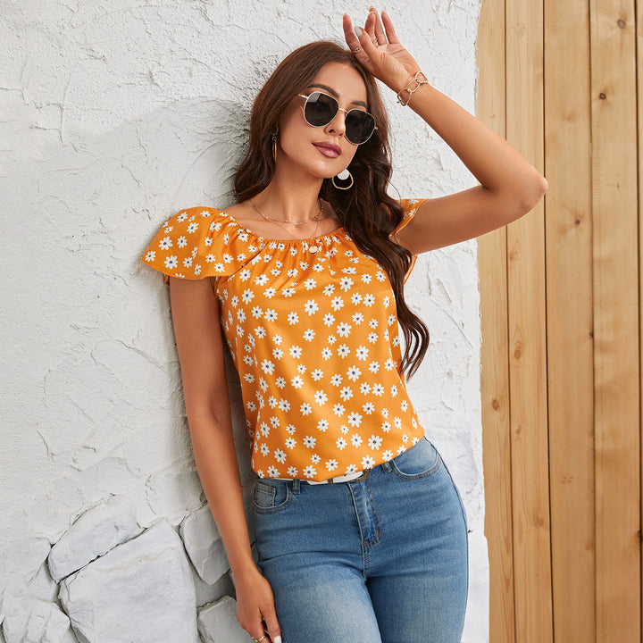 Flora | Off-Shoulder Bloemen Blouse