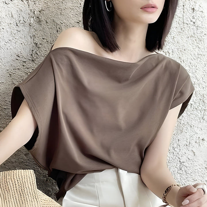 Francesca | Elegante Off-Shoulder Top met Losse Pasvorm