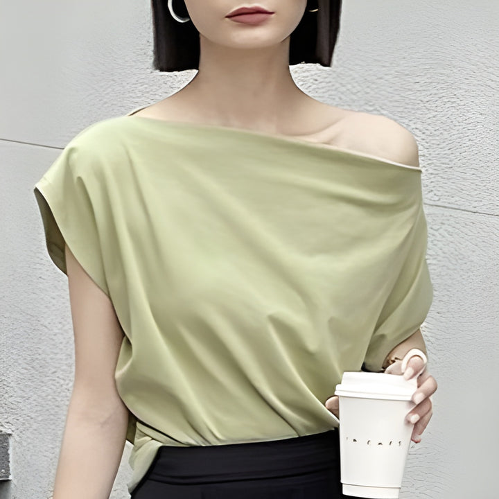 Francesca | Elegante Off-Shoulder Top met Losse Pasvorm