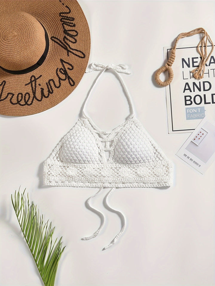 Freya | Boho Gehaakt Haltertopje voor Zomerse Dagen